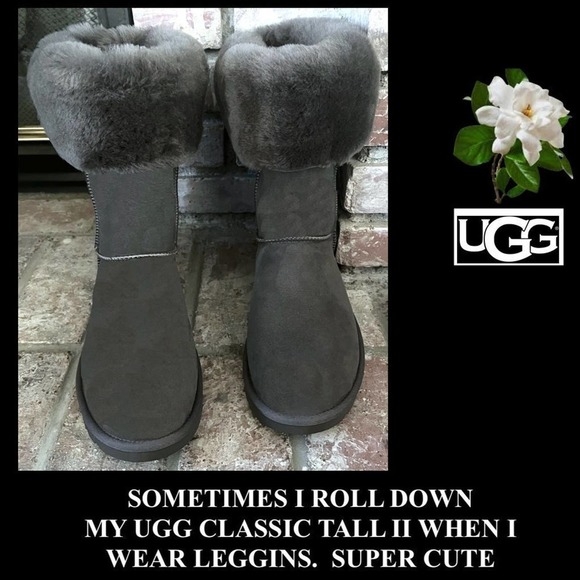 UGG Women Classic TALL II Grey Boots Side 10 BNIB - Picture 6 of 8